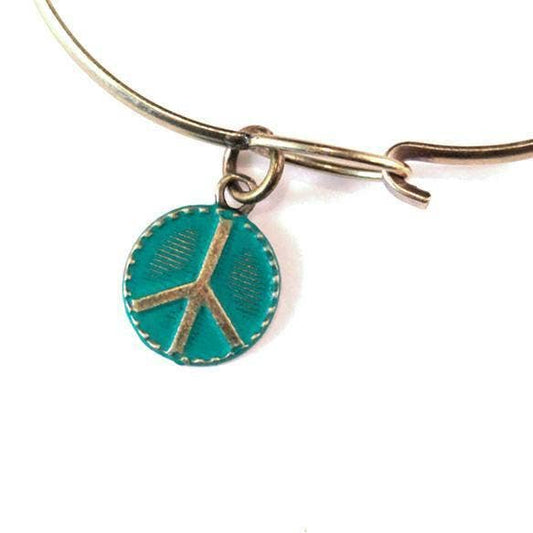 Peace Sign Charm Necklace