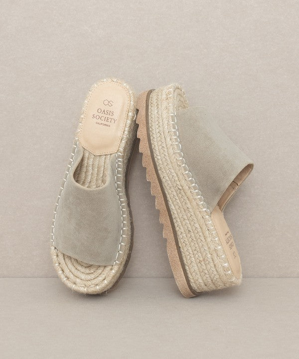 OASIS SOCIETY Ivy   Espadrille Platform Slide