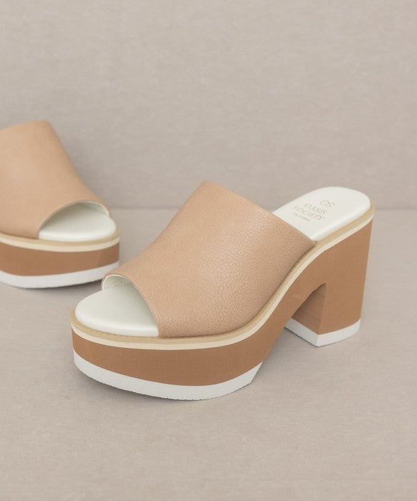 OASIS SOCIETY Maren - Layered Platform Heel Slides