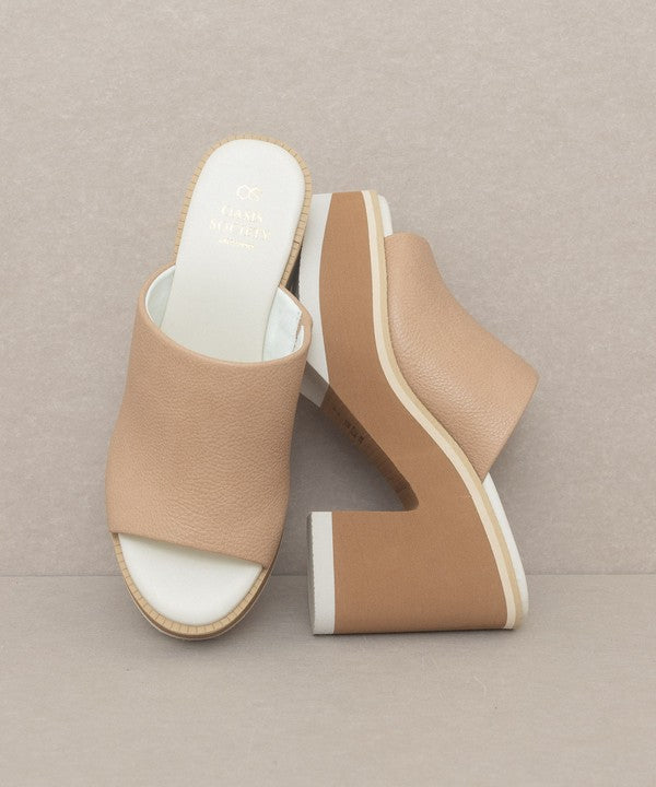 OASIS SOCIETY Maren - Layered Platform Heel Slides