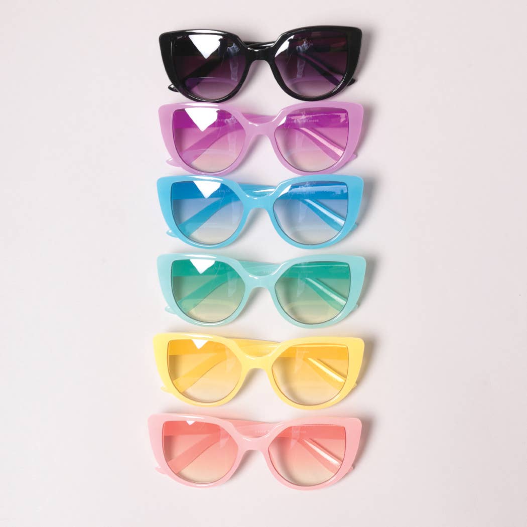 Kid's Colorful Cat Eye Fashion Sunglasses