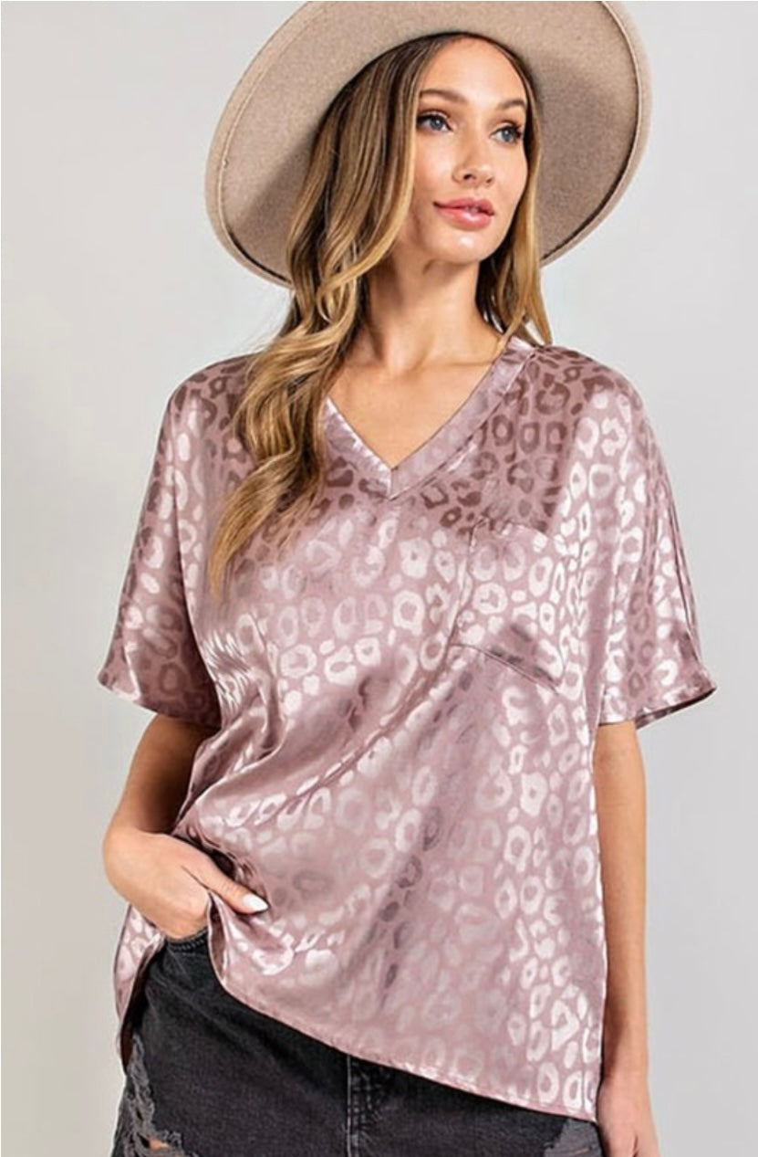 Mauve V-Neck Top