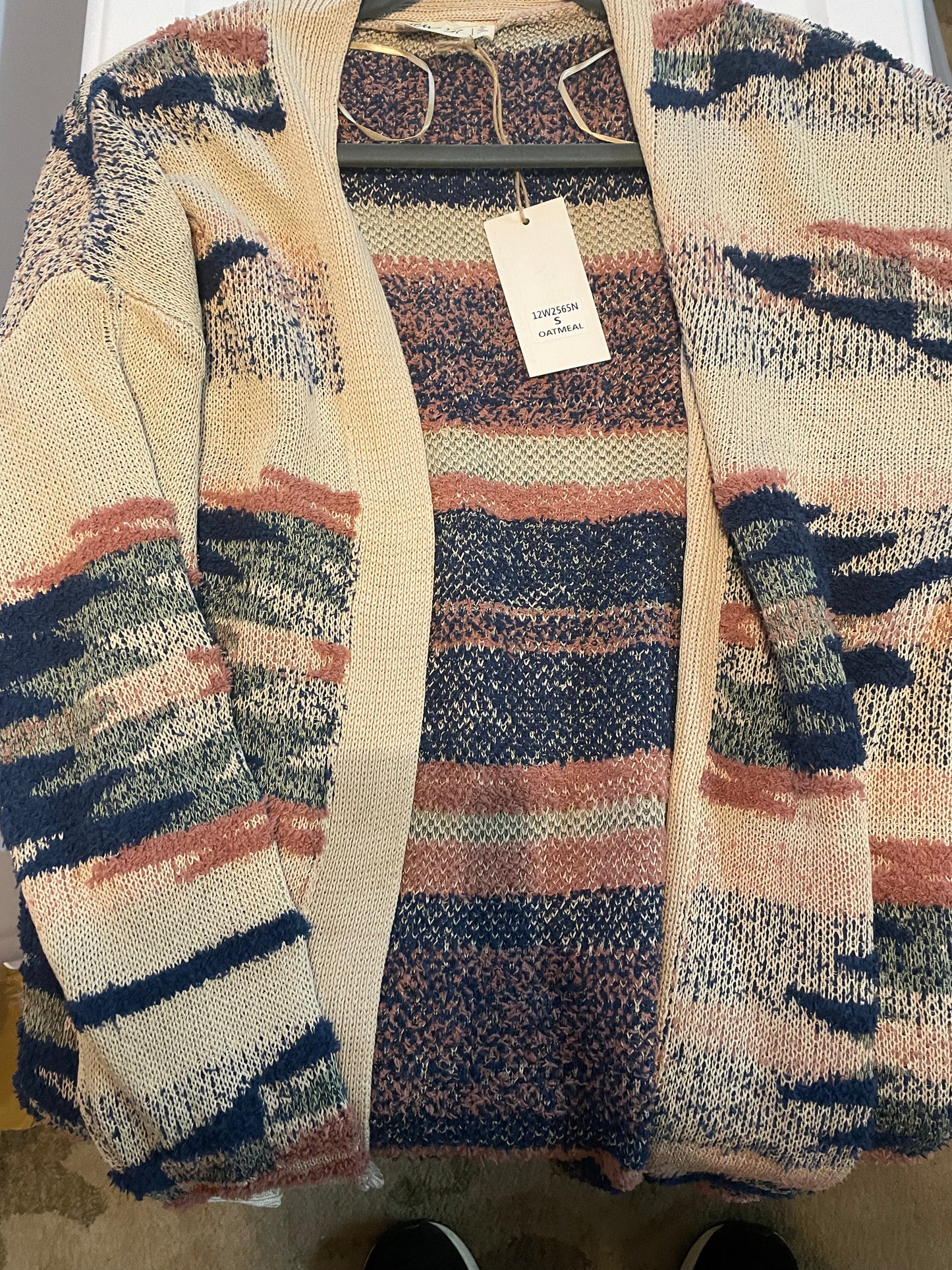 Road Trip textured sweater cardigan