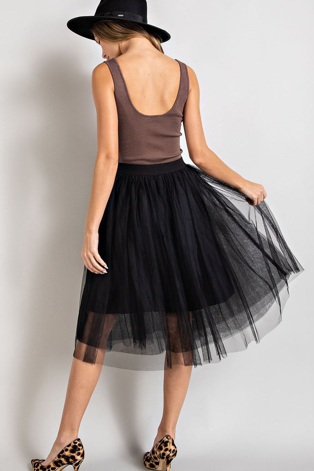 MESH MIDI SKIRT