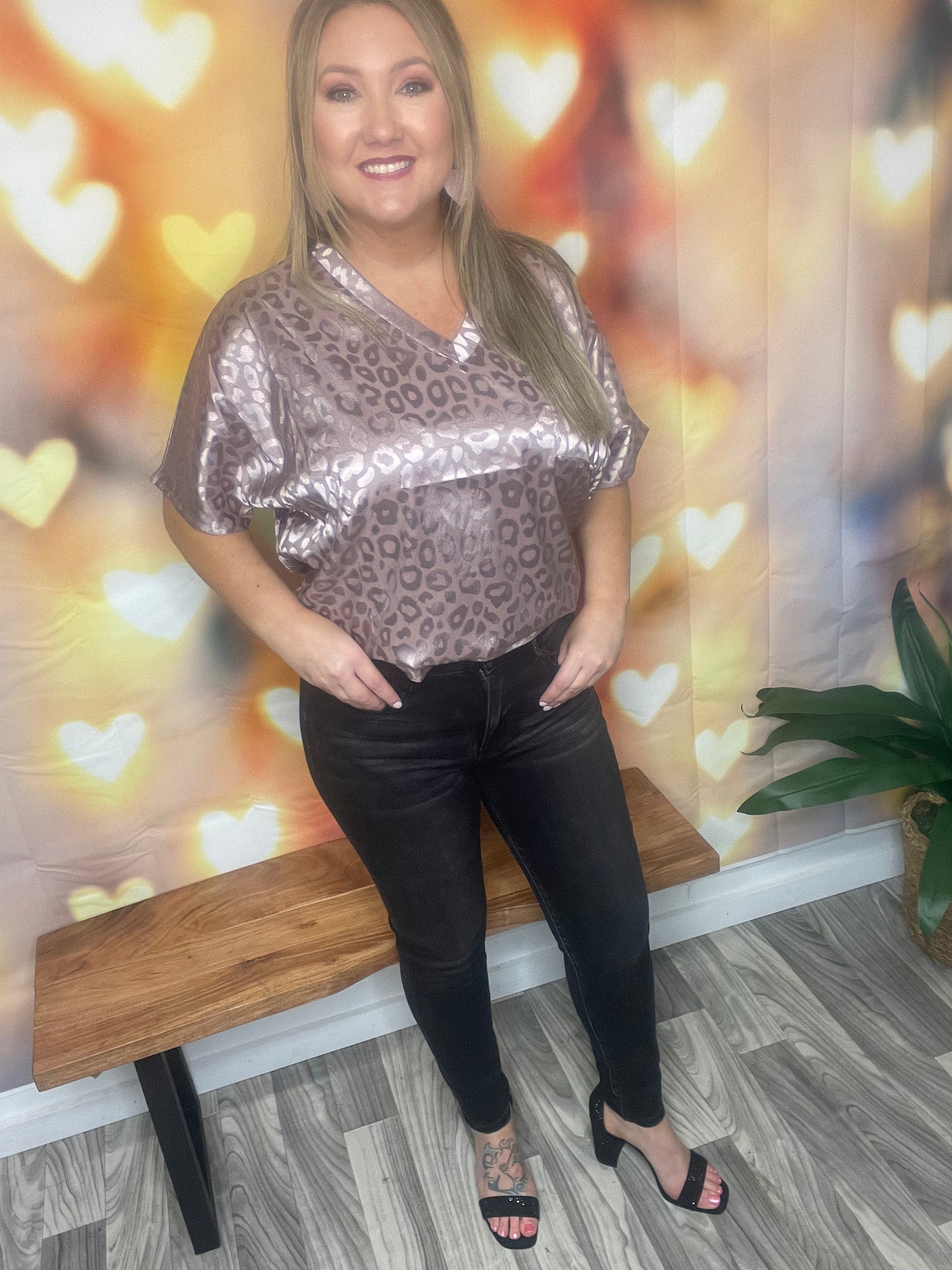 Mauve V-Neck Top