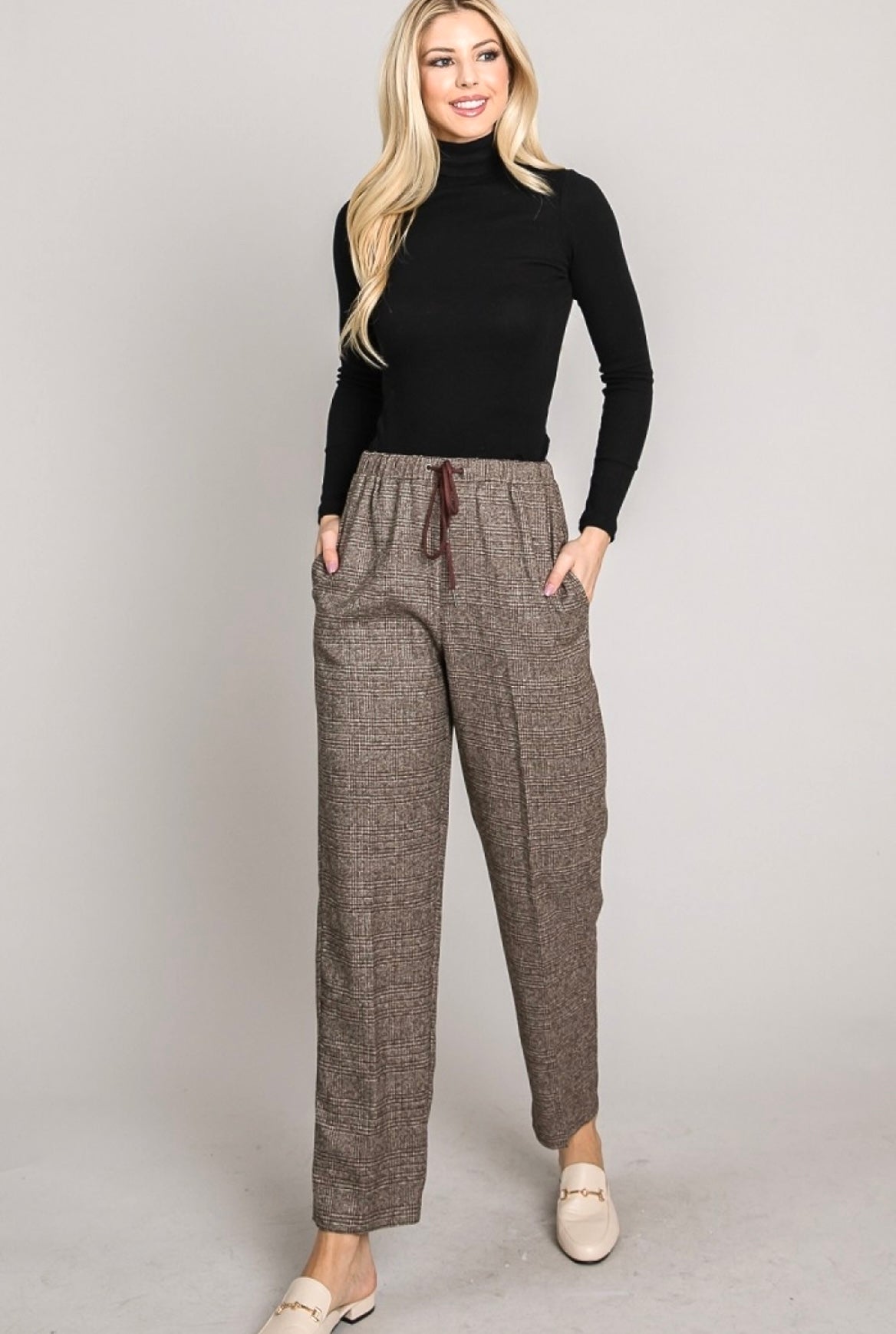 Twill Plaid Pants