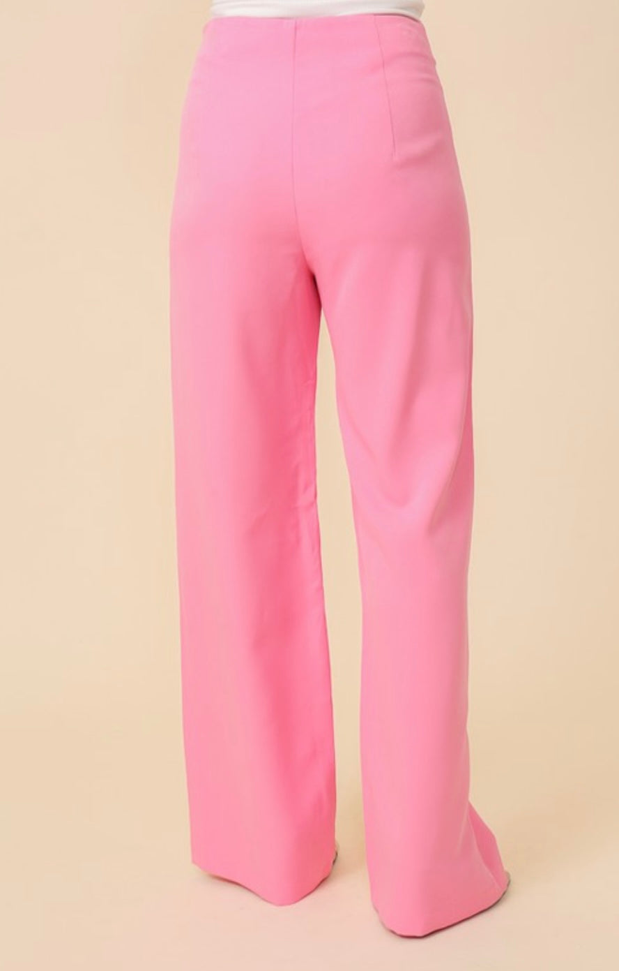 High waisted wide leg pants