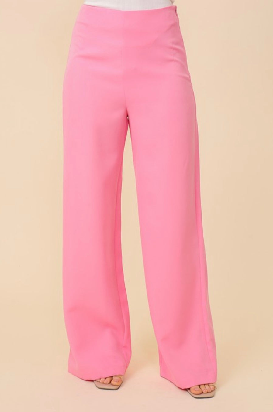 High waisted wide leg pants