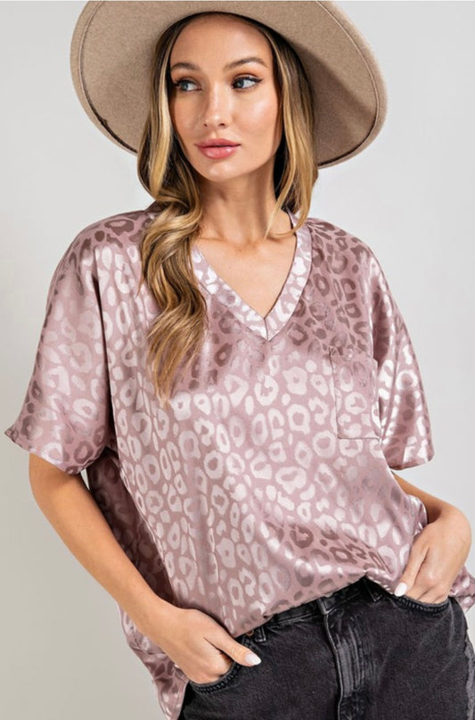 Mauve V-Neck Top